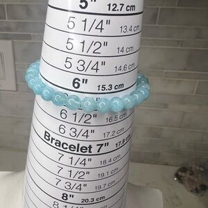 Aquamarine stone Beaded Bracelet